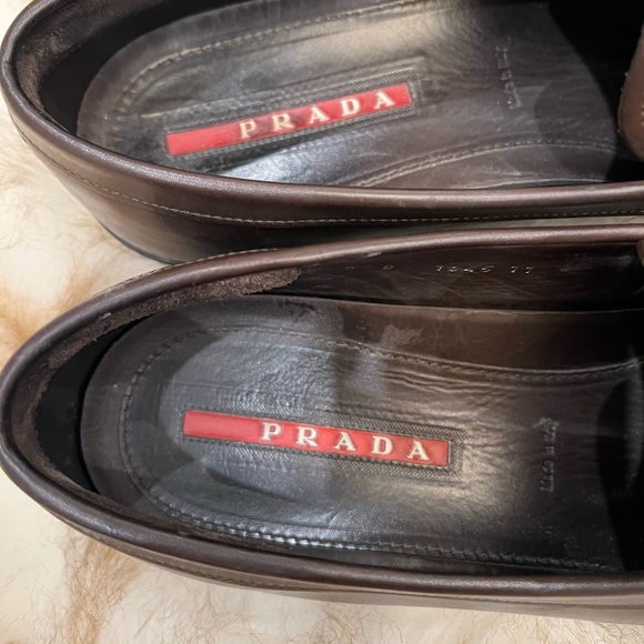 Prada mens slip on loafer size 11 Brown - Picture 5 of 14